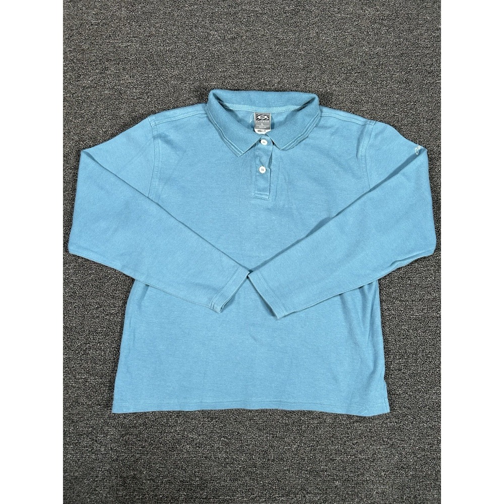 Vintage Oakley Software Long Sleeve Polo Mens Size‎ Large Blue Made In USA
